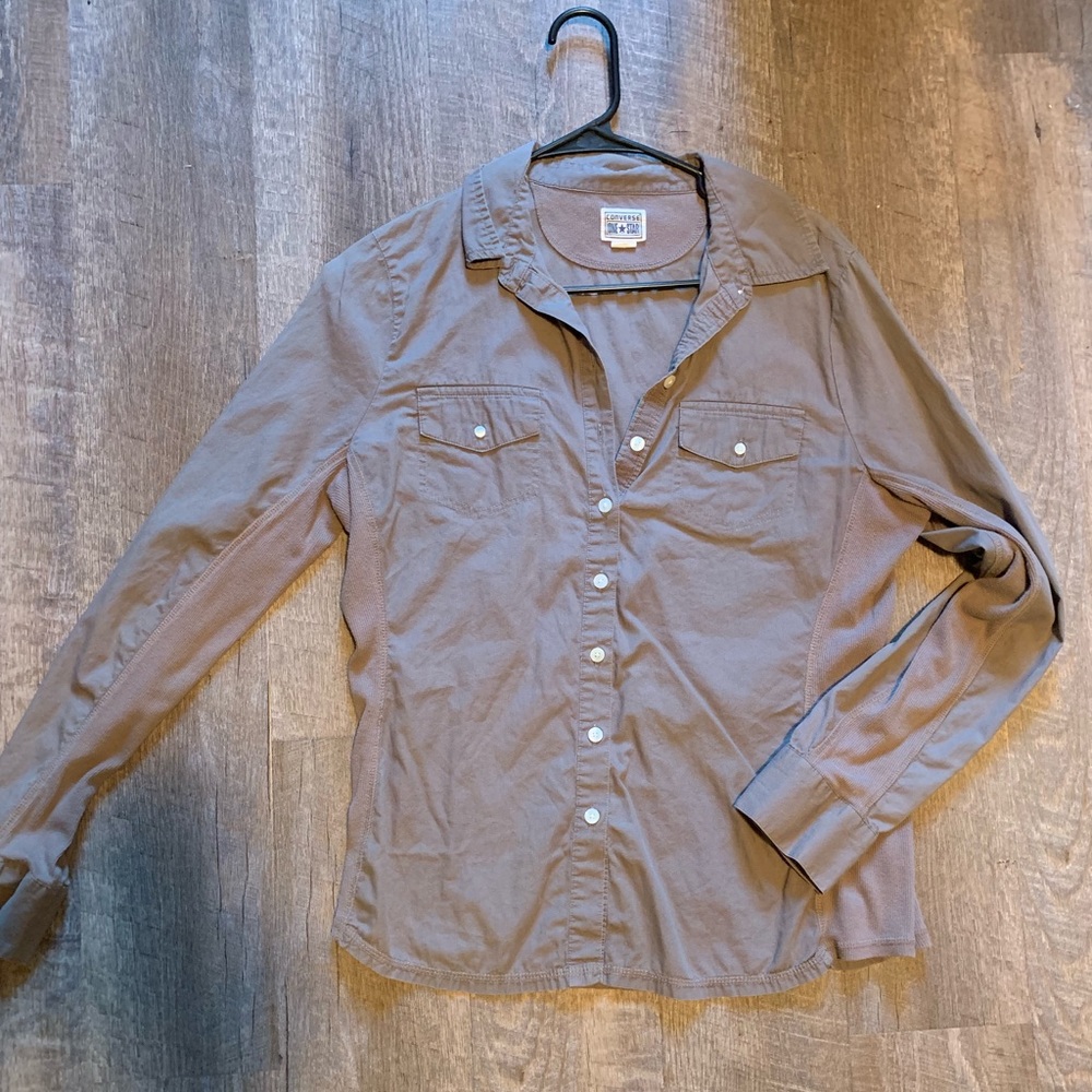 Brownish/gray Button down converse shirt